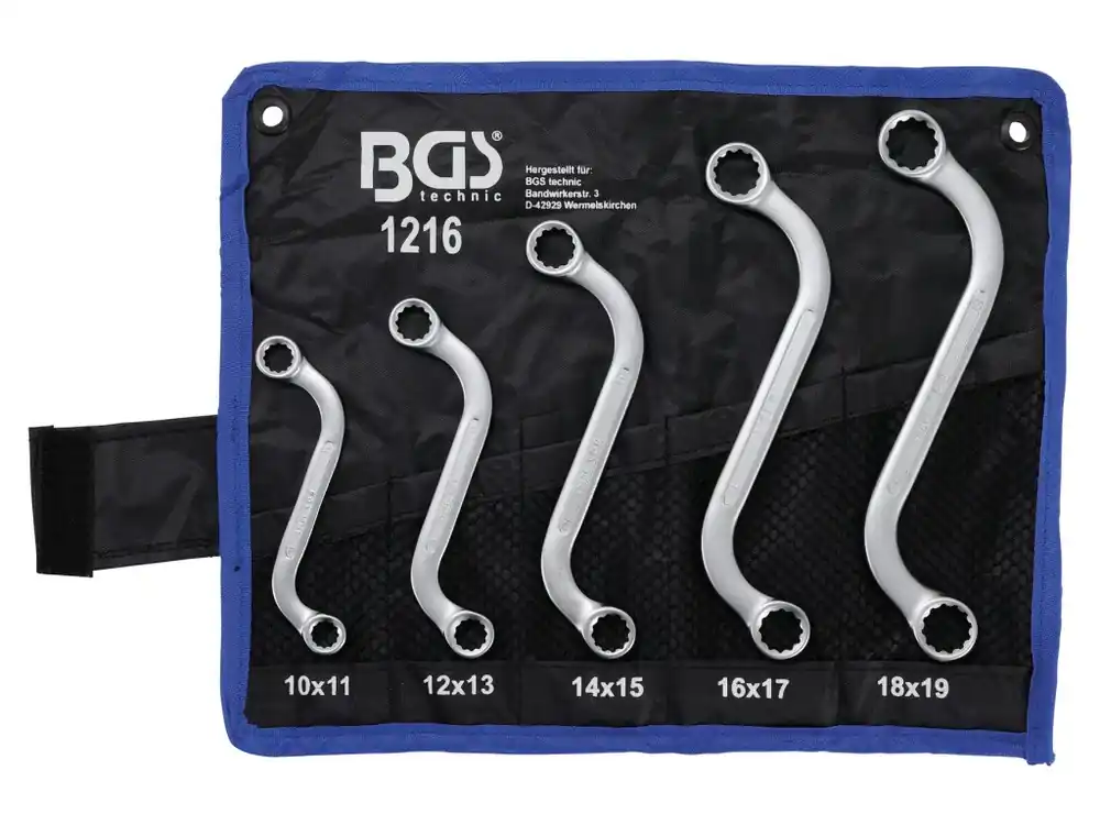 Super Cena Klíče očkové, „S“ profil, vel. 10-19 mm, sada 5 ks v obalu – BGS 1216