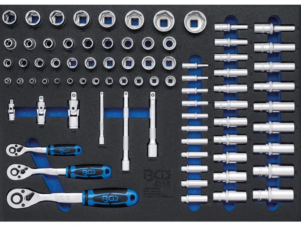 Zlevněný Modul - gola sada 1/4"-3/8"-1/2" 80ks - BGS 4015