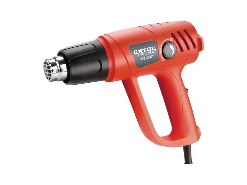 Expresní Doručení Pistole horkovzdušná, 2000W, 50 až 600°C, HG 20 ET- EXTOL PREMIUM 8894801