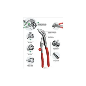Cenová Bomba Instalatérské SIKO kleště, rozsah 42 mm, délka 180 mm - KNIPEX Cobra 87 01 180