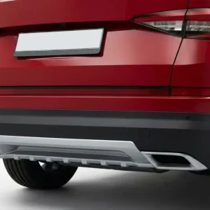 Jen Po Omezenou Doba Sportovní imitace výfuku DUMMY XL Škoda Kodiaq I (2016 - 2024) stříbrné ALU-BRUSH MILOTEC