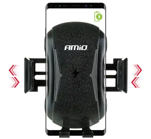 Vysoce Kvalitní Automatický držák telefonu do auta s bezdrátovým nabíjením Qi - Amio PHW-02 HQ