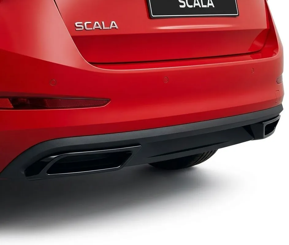 Víkendová Akce Sportovní imitace výfuku DUMMY Škoda Scala (2019 - 2024) černé MILOTEC
