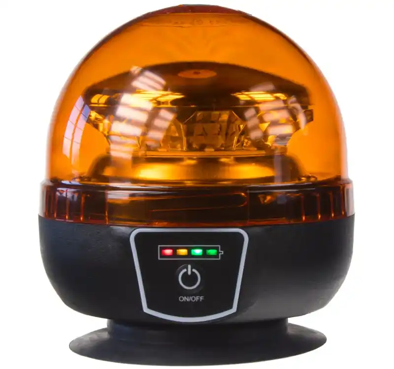 Cenově Výhodný AKU LED maják CARCLEVER 12 LED, magnetický, oranžový, E9