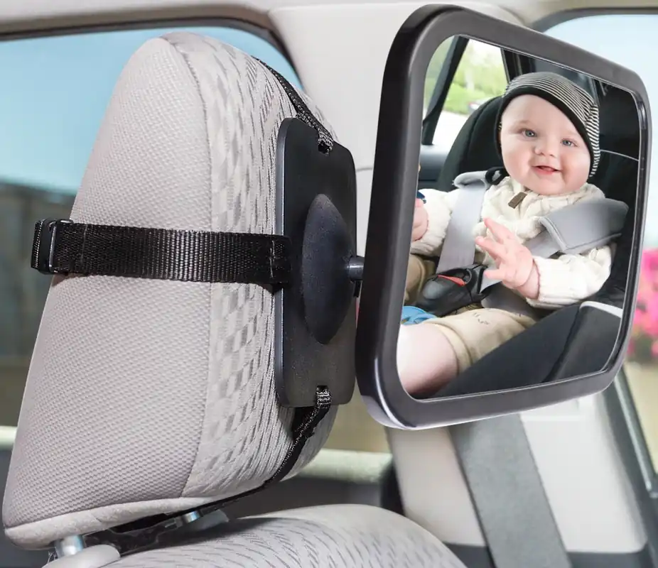Nakupujte Hned Velké dětské zrcátko do auta HAPPY KIDS pro dítě v autě (25 x 15 cm) - Car Safety