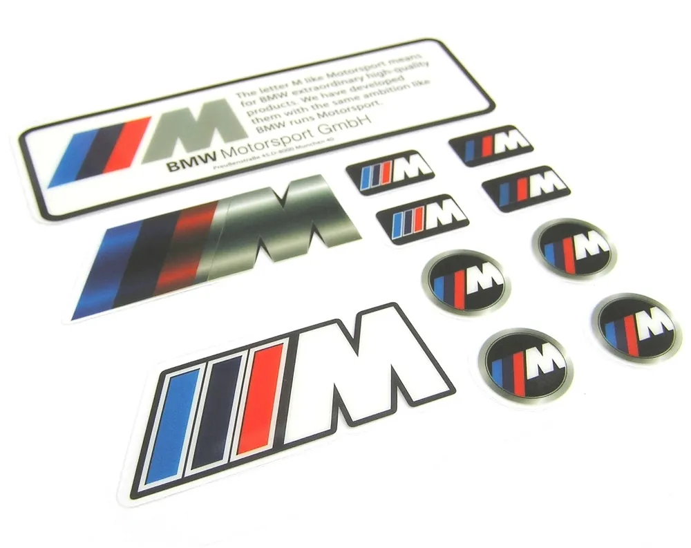 Samolepky BMW M-POWER - sada 11 ks samolepek různých velikostí Nejprodávanější