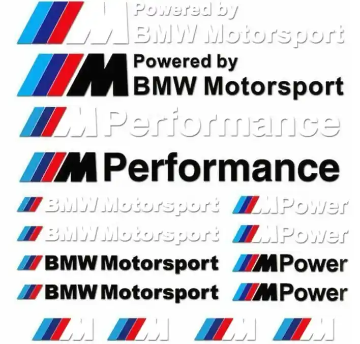Samolepky BMW M-POWER - sada 16 ks samolepek různých velikostí Tovární Cena