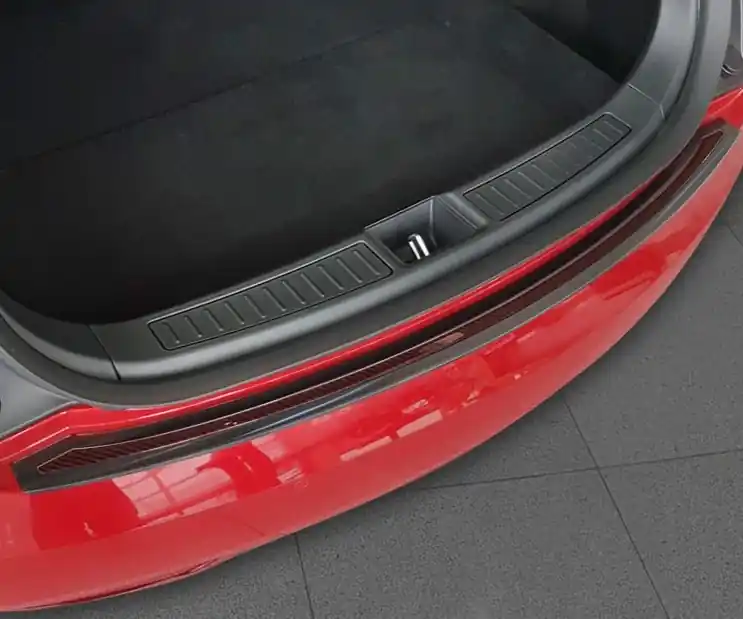 Nerezový kryt prahu zadních dveří Tesla Model S (od roku 2012>) - RED CARBON - Avisa Koupit Online