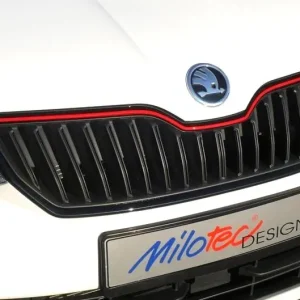 Lišta do přední masky Škoda Fabia III (2014 - 2018) MILOTEC 3D RED SPORT Autentický