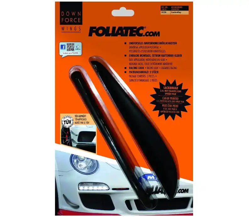 Přítlačná křidélka na nárazníky auta DOWN FORCE WINGS - sada 2 ks - Foliatec Top Prodej