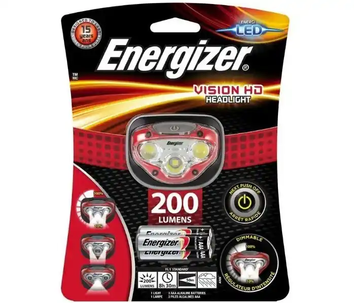 Aktuální Čelová svítilna - čelovka Energizer Vision HD HEADLIGHT 200 lumens
