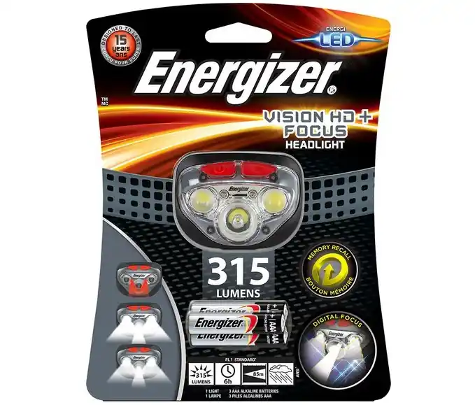 Omezená Nabídka Čelová svítilna - čelovka Energizer Vision HD+ FOCUS HEADLIGHT 315 lumens