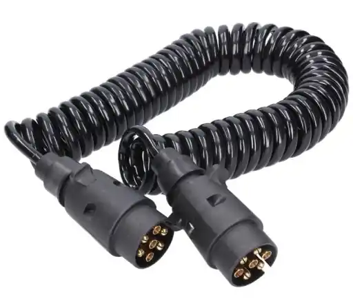 Propojovací spirálový kabel 2x 7-pin s plastovými zástrčkami, délka 6 metrů AMIO Aktuální