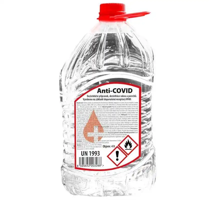 Dezinfekční přípravek Anti-COVID s doporučením WHO - balení 4 litry - Sheron Vrácení Zdarma