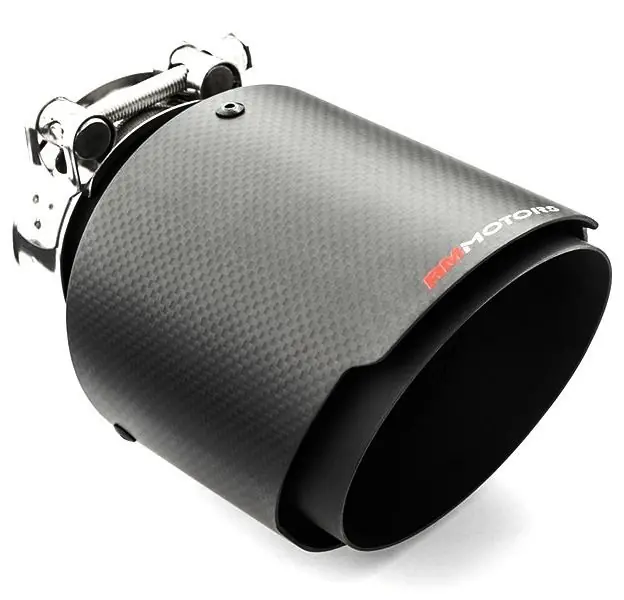 Karbonová koncovka výfuku RM MOTORS o průměru 101 mm - RMT-C101-10/63 4″ Odeslání Ihned