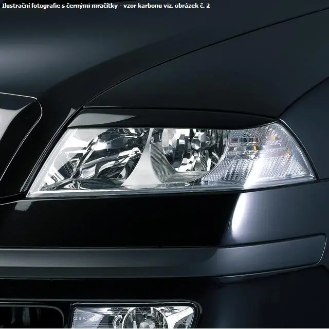 Nakupujte Hned Mračítka na přední světla Škoda Octavia II (2004 - 2008) - karbonové - Milotec