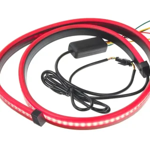 Červené LED dynamické brzdové světlo se 144 diodami, délka 102 cm Vrácení Zdarma