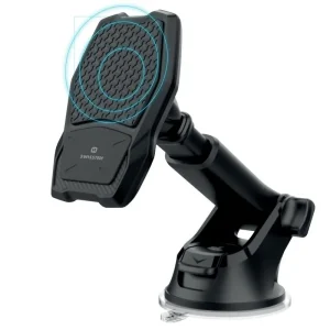 Držák telefonu s přísavkou a bezdrátovým nabíjením Qi 10W, magnetický Swissten S-GRIP WM1-HK2 Ihned K Objednání