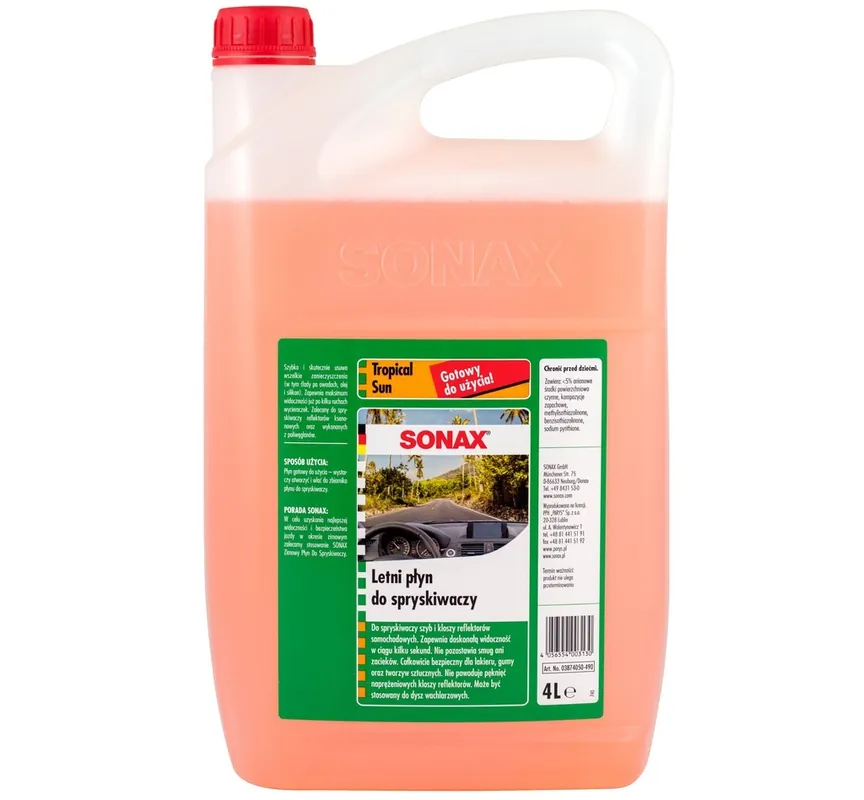 Letní kapalina do ostřikovačů - s vůní Tropical Sun - Sonax - 4 litry Odeslání Ihned