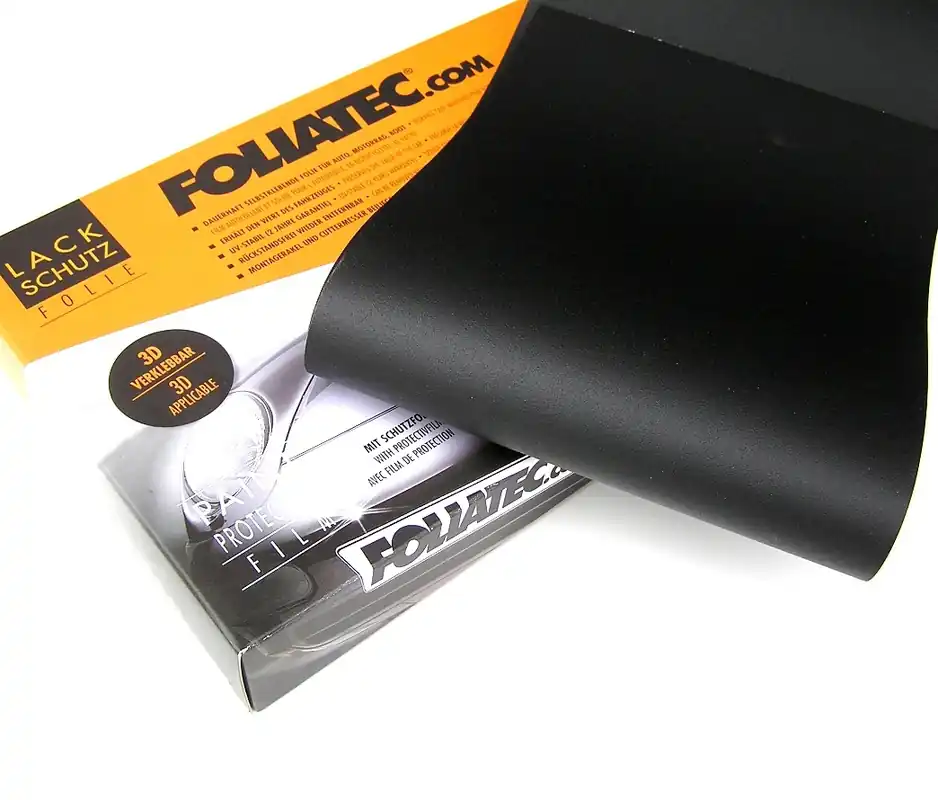 3D černá matná ochranná fólie na auto FOLIATEC, 165 x 17 cm Cenová Bomba
