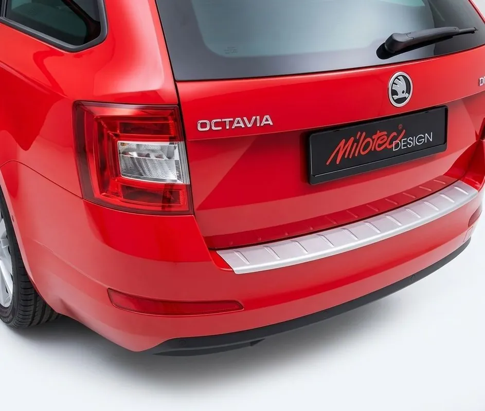 Víkendová Akce Kryt prahu zadních dveří Škoda Octavia IV Combi (2020 - 2024) plastový stříbrný MILOTEC