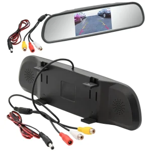 Akční Cena Zpětné zrcátko do auta s LCD displejem 4.3" pro parkovací kameru COMPASS