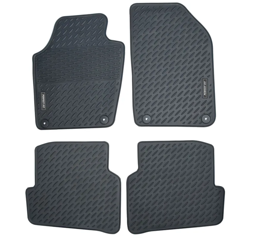 Gumové koberce Seat Ibiza IV (2008 - 2017) s kulatou fixací - PERFECT FIT - Compass Hit Sezóny