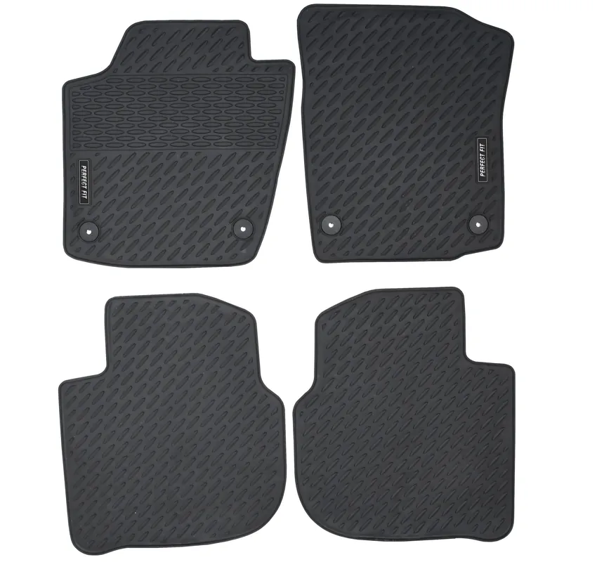 Sleva Gumové koberce Seat Toledo IV (2012 - 2019) s kulatou fixací - PERFECT FIT - Compass