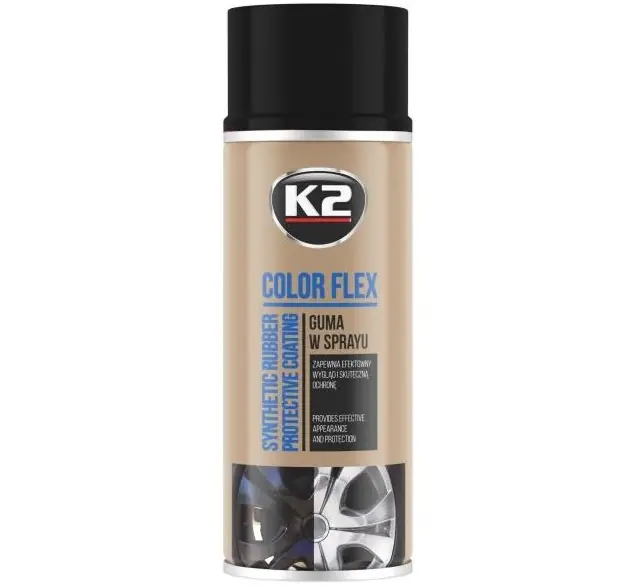 Fólie ve spreji, černý lesklý plasti dip K2 COLOR FLEX, 400 ml Speciální Cena