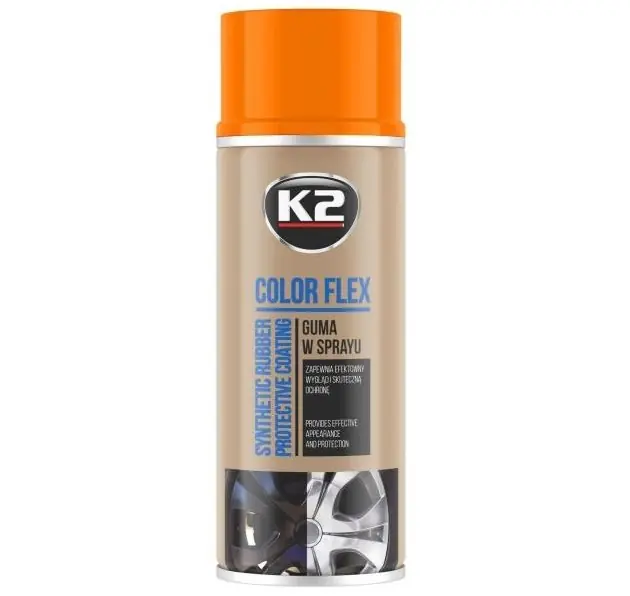Must-Have Fólie ve spreji, oranžový plasti dip K2 COLOR FLEX, 400 ml