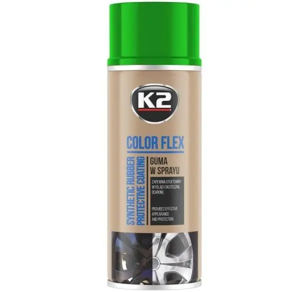 Sleva Fólie ve spreji, zelený plasti dip K2 COLOR FLEX, 400 ml