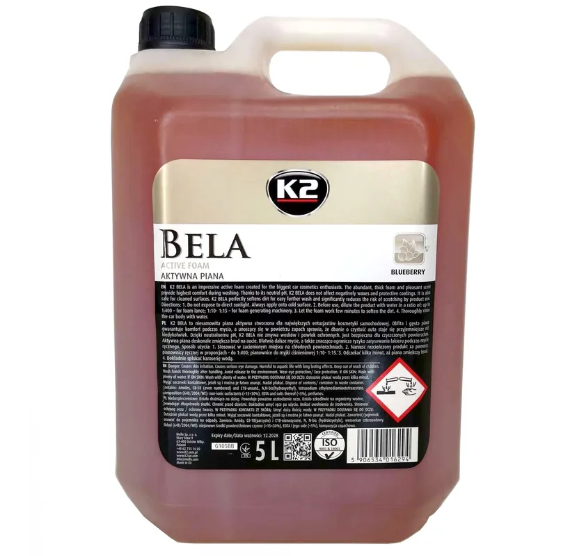 PH neutrální aktivní pěna BELA PRO do napěňovače - Borůvka - K2 (5 litrů) Originální
