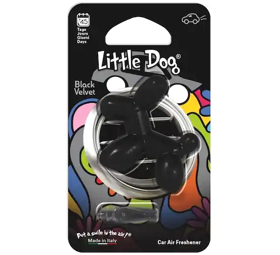 Značkový Vůně do auta Little Dog s vůní Black Velvet - do ventilační mřížky - Supair Drive LD006