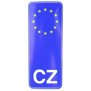 Expresní Doručení Samolepka modrý EU proužek s označením CZ, 89 x 33 mm, Avisa