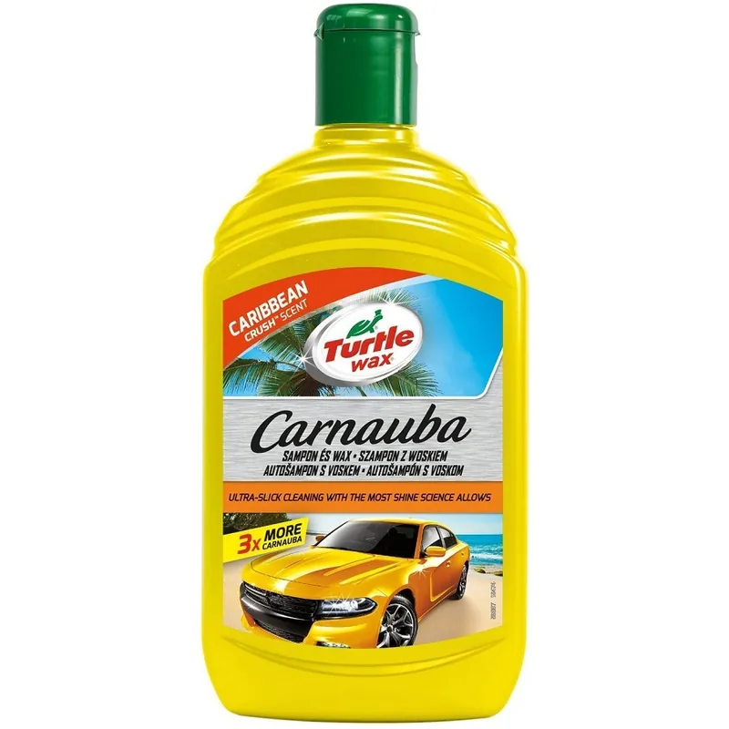 Značkový Šampon na auto s karnaubským voskem TURTLE WAX CARIBBEAN CRUSH SCENT, 500 ml