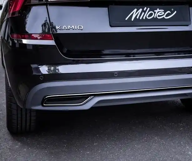 Objednat Nyní Sportovní imitace výfuku s lištou Škoda Kamiq (2019 - 2024) černé MILOTEC