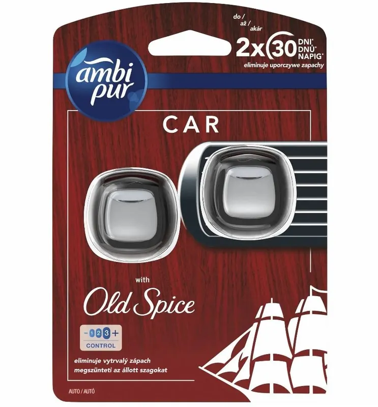 Osvěžovače vzduchu do auta AMBI PUR OLD SPICE, 2 ks Výprodej