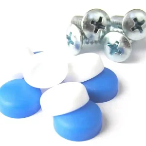 Vysoce Kvalitní Šroubky pro uchycení SPZ s krytkami - 4x šroub 4.8x19 mm + 8 krytek - Dresselhaus