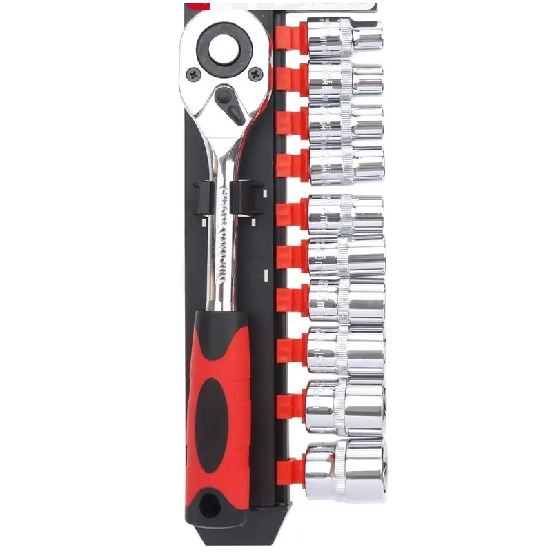 Odeslání Ihned Sada nástrčných klíčů 1/2" 10 - 24 mm, 10 ks + račna AMIO SWS-1/2