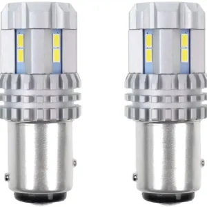 CAN-BUS LED žárovky BAY15D P21/5W 12 SMD LED 3020 bílé, AMIO, 2 ks Bezpečná Platba