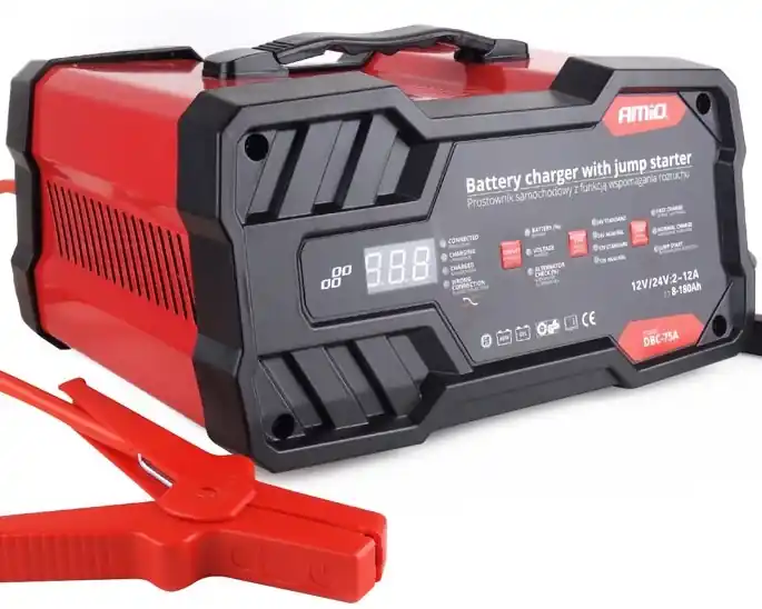 Top Prodej Autonabíječka + startovací zdroj 75A AMIO DBC-75A pro baterie 12/24V 8-180 Ah