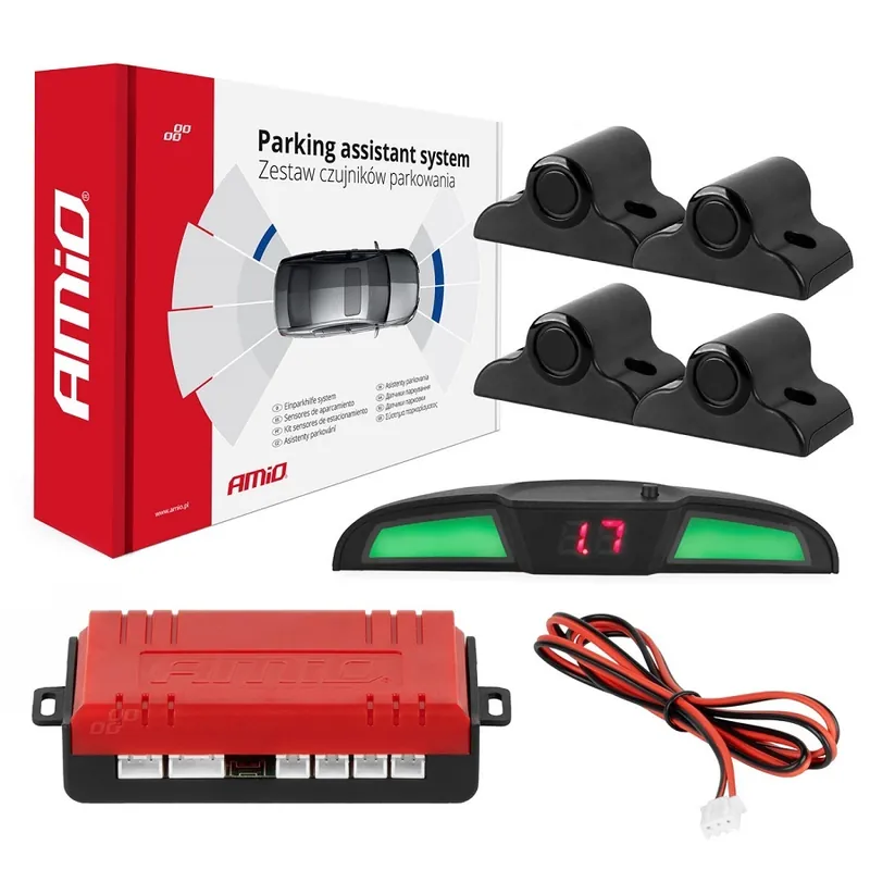 Akční Cena Parkovací senzory AMIO LED COB 4 TRUCK, s displejem, zadní
