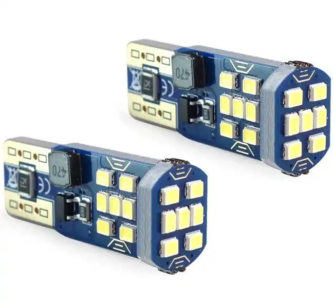 LED žárovky W5W T10 AMIO CAN-BUS 21 SMD LED UltraBright, bílé 6000K, 2 ks Rychlé Dodání