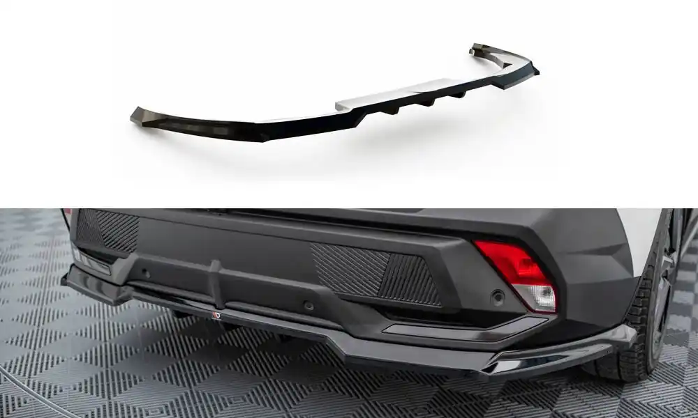 Finální Výprodej Peugeot 408 Mk1, středový spoiler pod zadní nárazník s žebrováním, Maxton Design