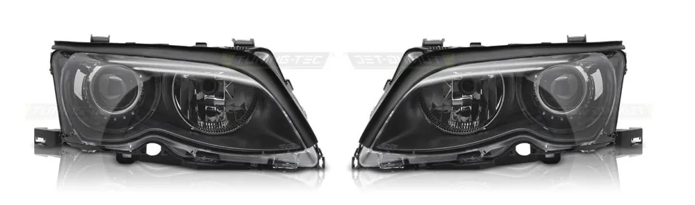 Vysoce Kvalitní BMW E46 LCI 01-05 - Přední světla XENONOVÁ černá TYC