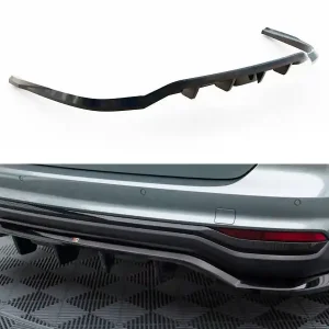 Autentický Audi A6 C8 Allroad, středový spoiler pod zadní nárazník s žebrováním, Maxton design