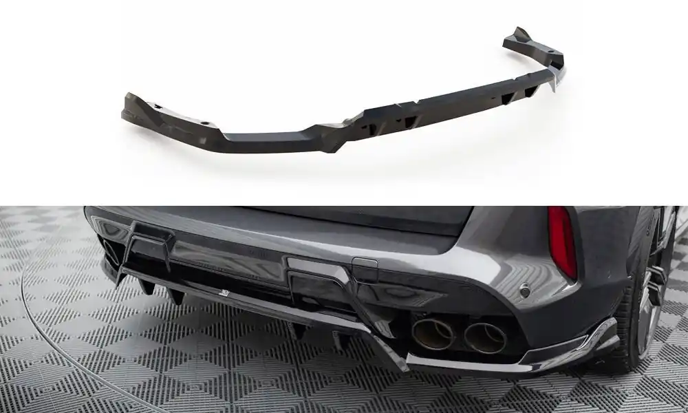 Cenový Hit BMW X5M F95 Facelift, středový spoiler pod zadní nárazník s žebrováním, Maxton Design