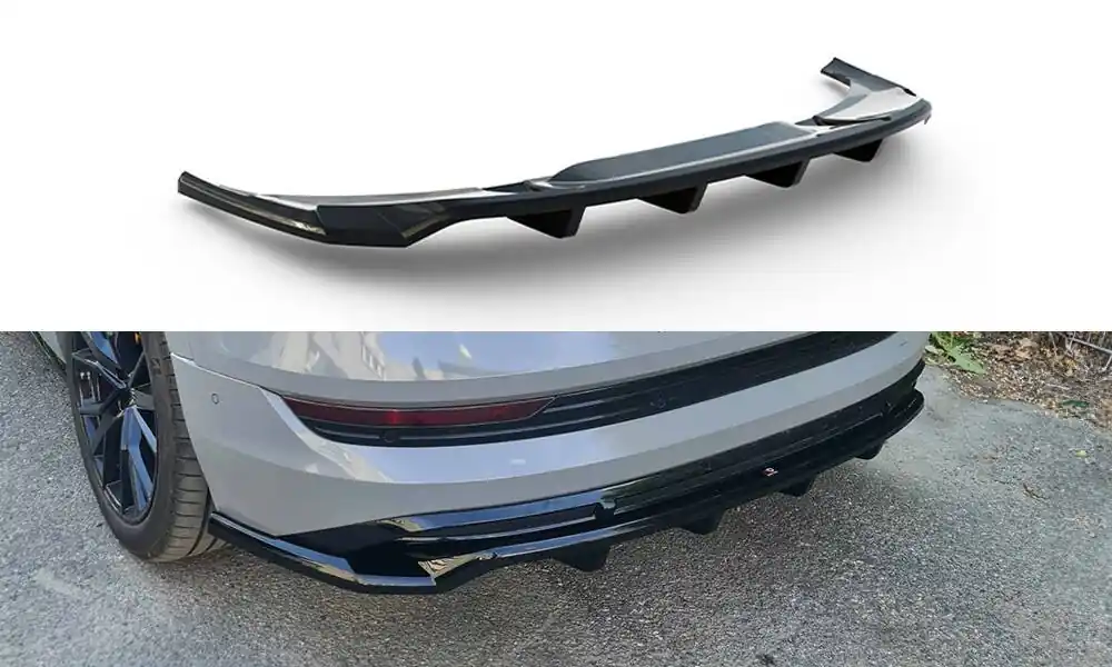 Nízká Cena Audi E-Tron S-Line, středový spoiler pod zadní nárazník s žebrováním, Maxton Design