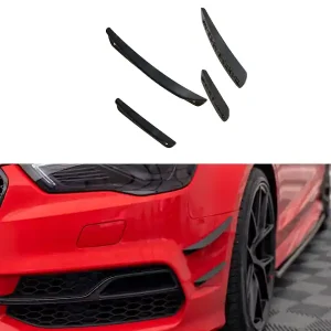 Audi S3 8V, S-Line, přítlačná křidélka předního nárazníku, Maxton design Vysoce Kvalitní