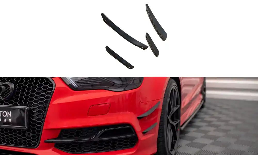 Audi S3 8V, S-Line, přítlačná křidélka předního nárazníku, Maxton design Vysoce Kvalitní